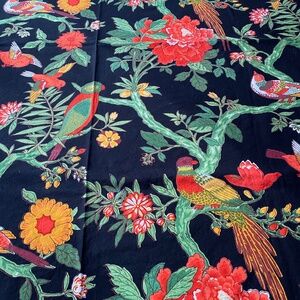 Hand Print 60x60 bold bright cotton tablecloth